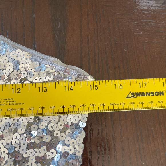 Anna-Kaci Silver Sequin Dress size M - Picture 6 of 7